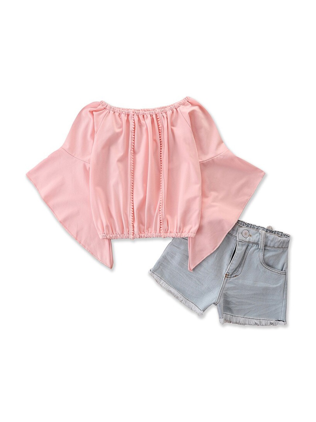 

StyleCast Girls Pink Boat Neck Top With Short