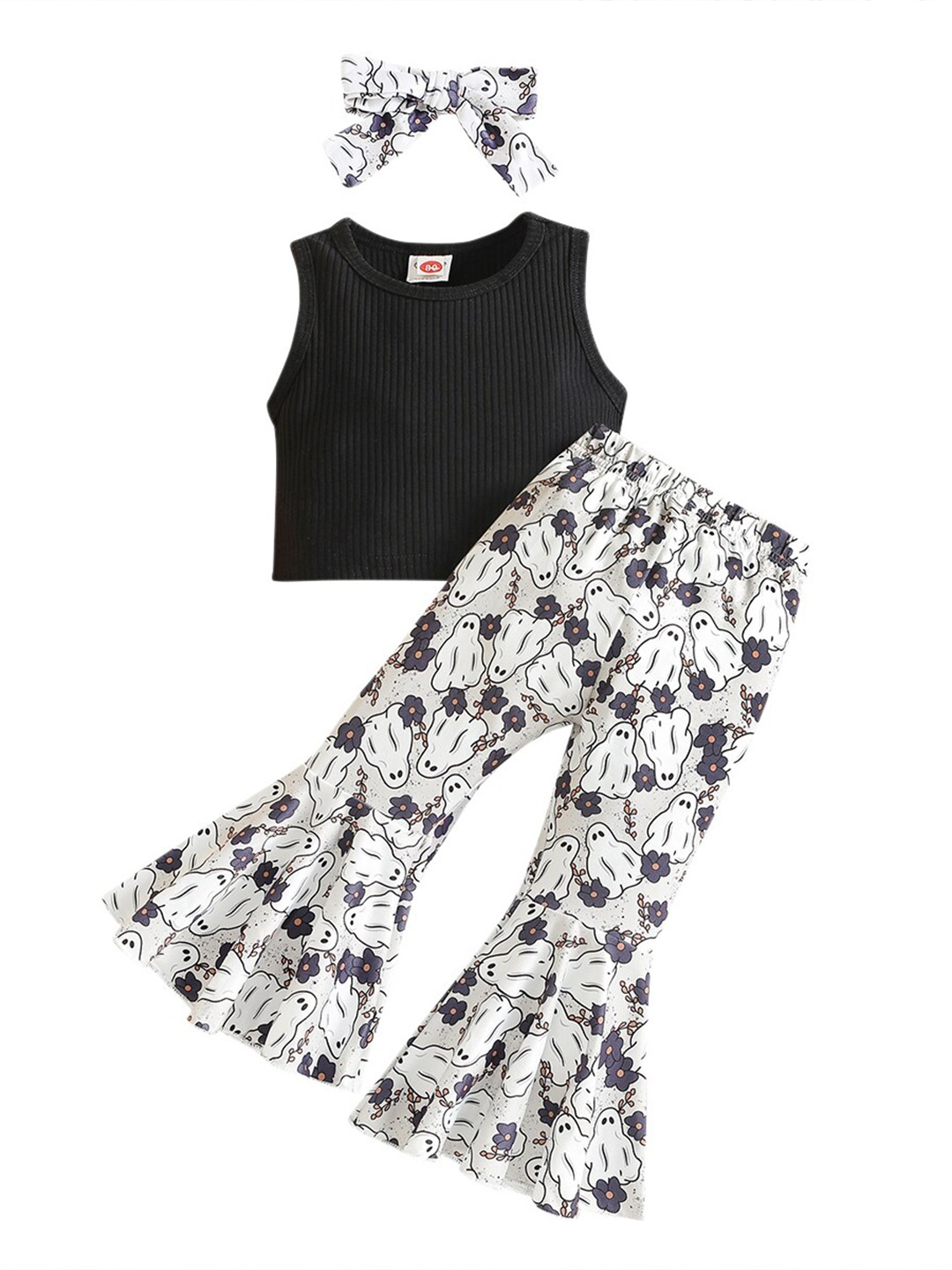 

StyleCast Girls Black Printed Top with Palazzos