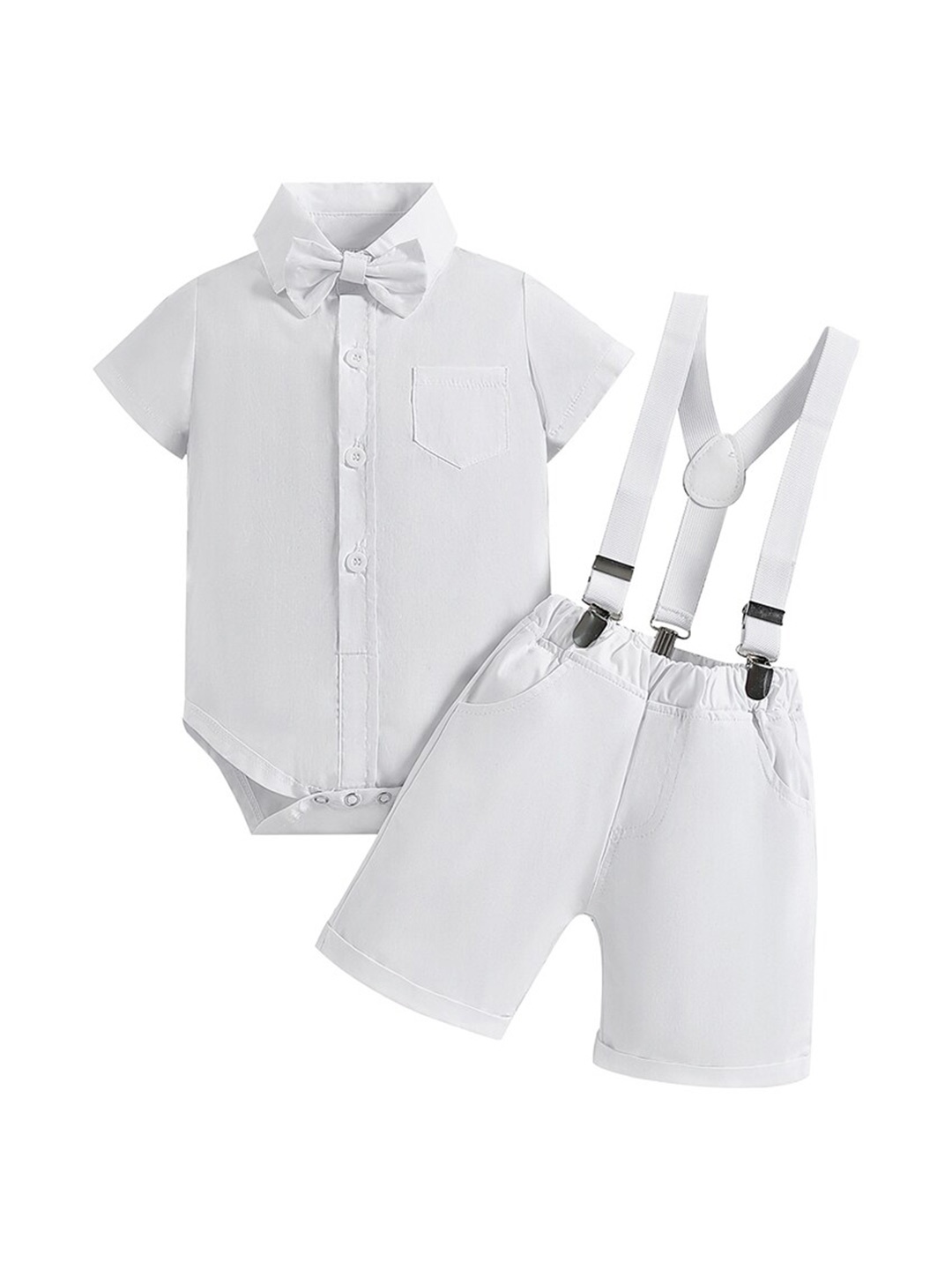 

StyleCast Boys White Bodysuit With Shorts