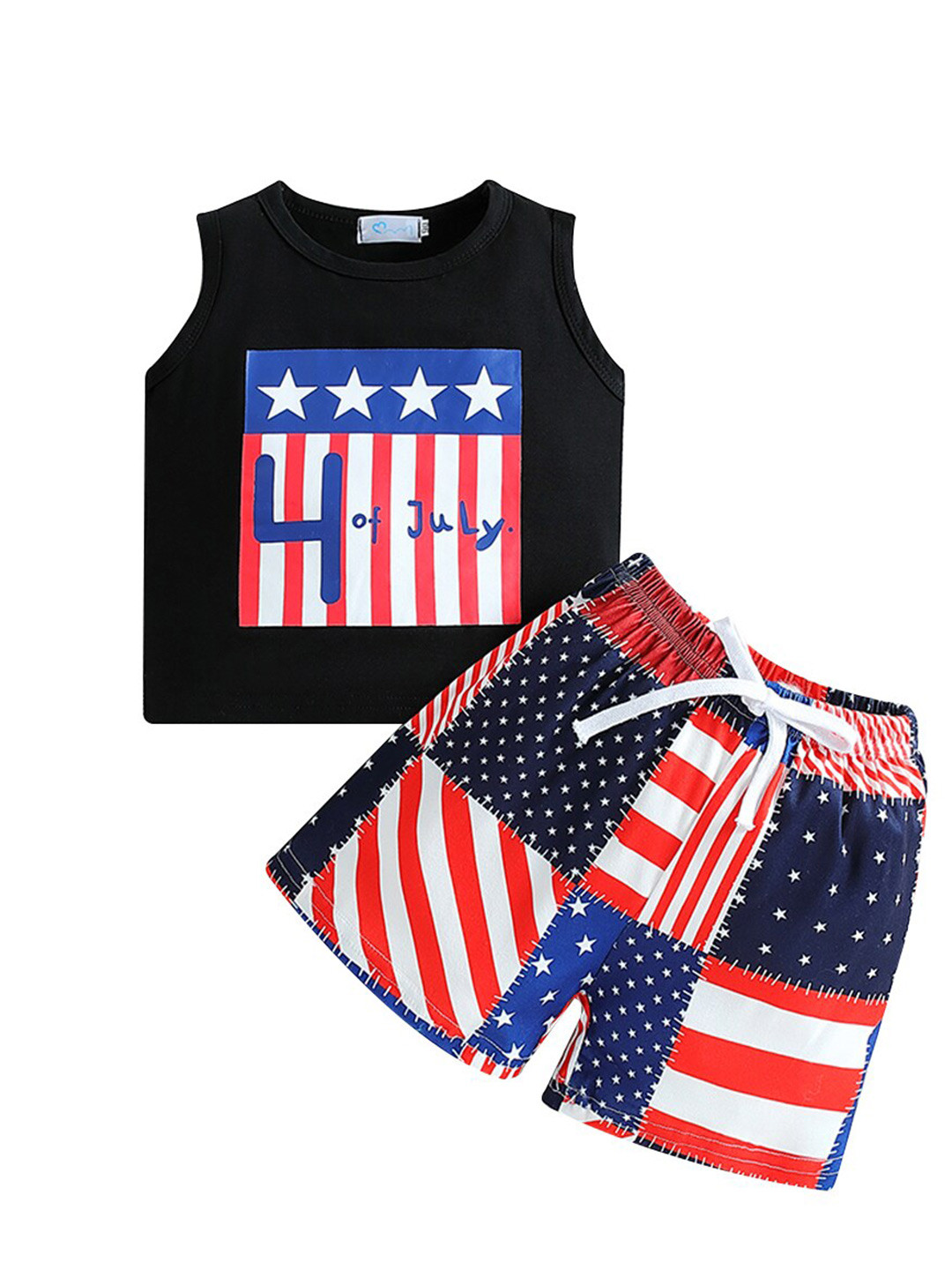 

StyleCast Boys Black Printed Top with Shorts