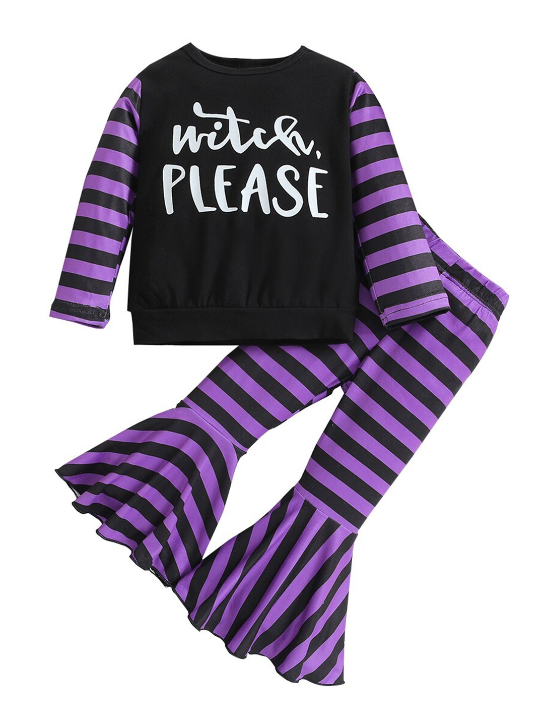 

StyleCast Girls Purple Colourblocked Top With Palazzos