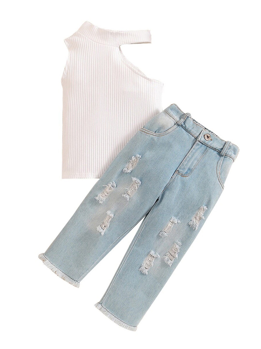 

StyleCast Girls White Top With Trousers