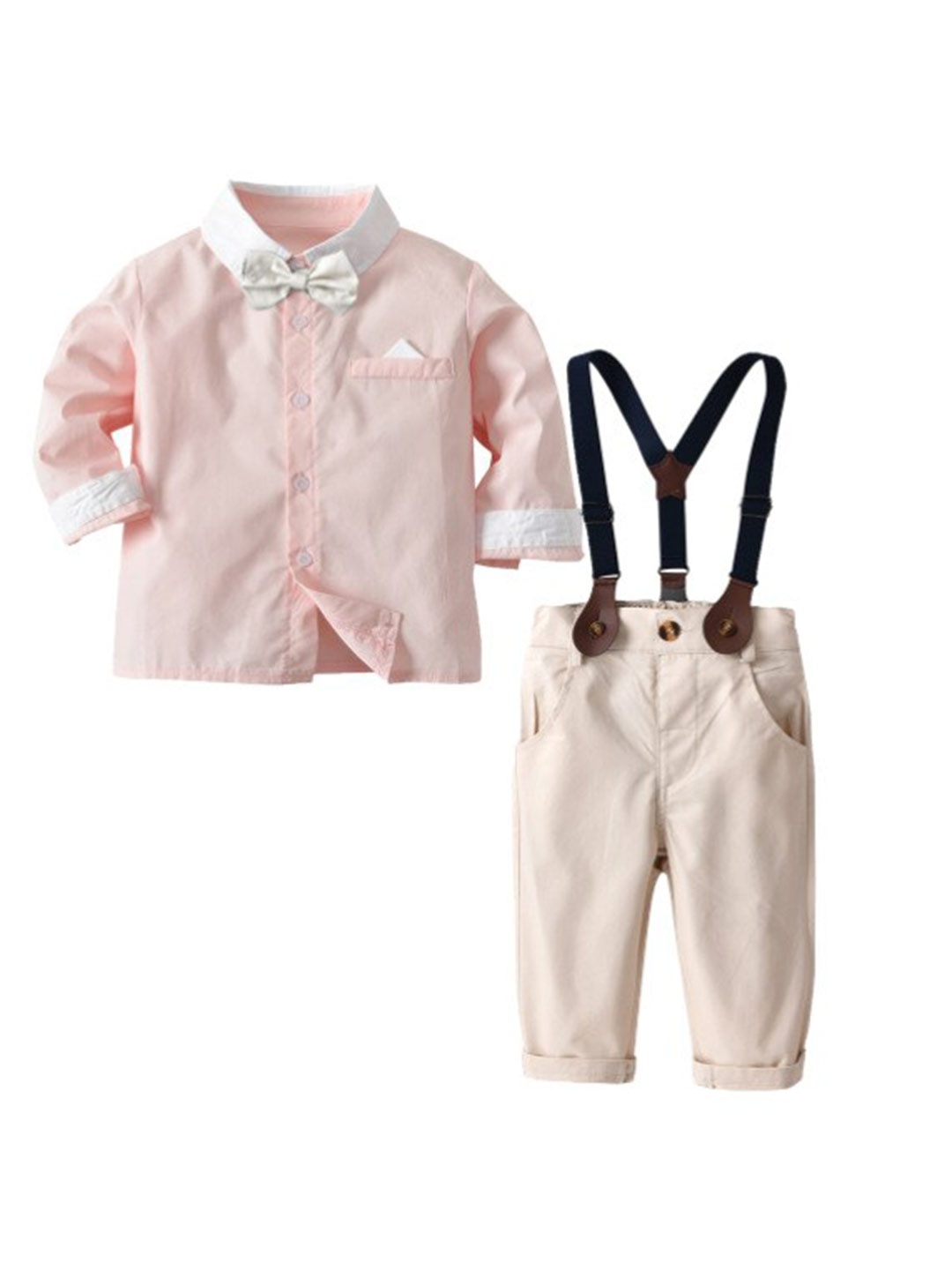 

StyleCast Boys Pink Long Sleeves Shirt With Trousers