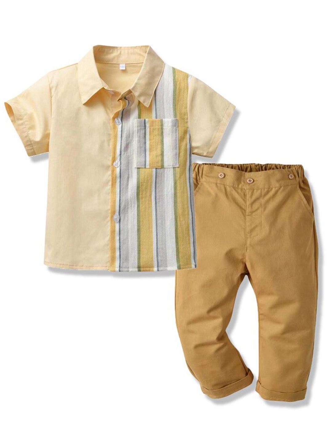 

StyleCast Boys Yellow Striped Shirt With Trousers