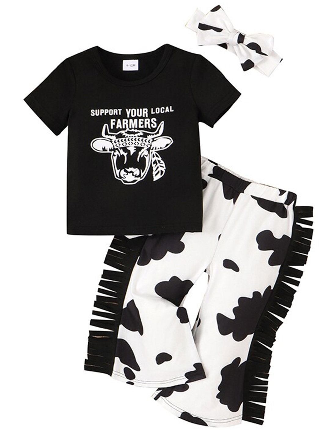 

StyleCast Boys Black Printed T-shirt with Trousers