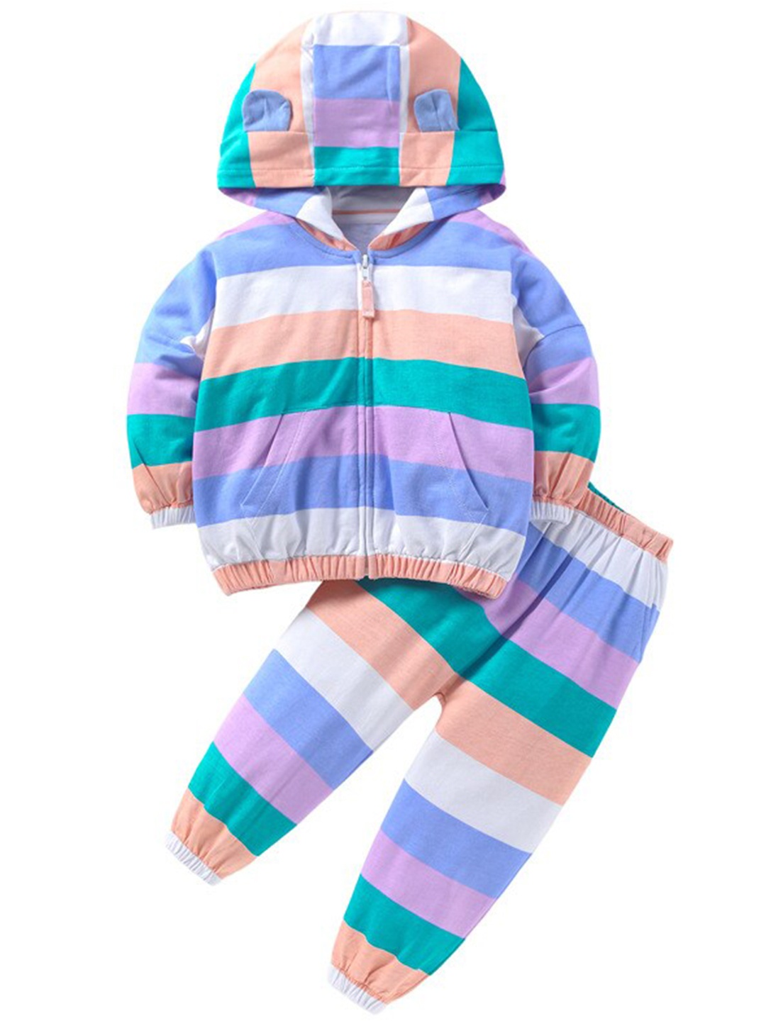 

StyleCast Girls Colourblocked Hooded Top with Pyjamas, Blue