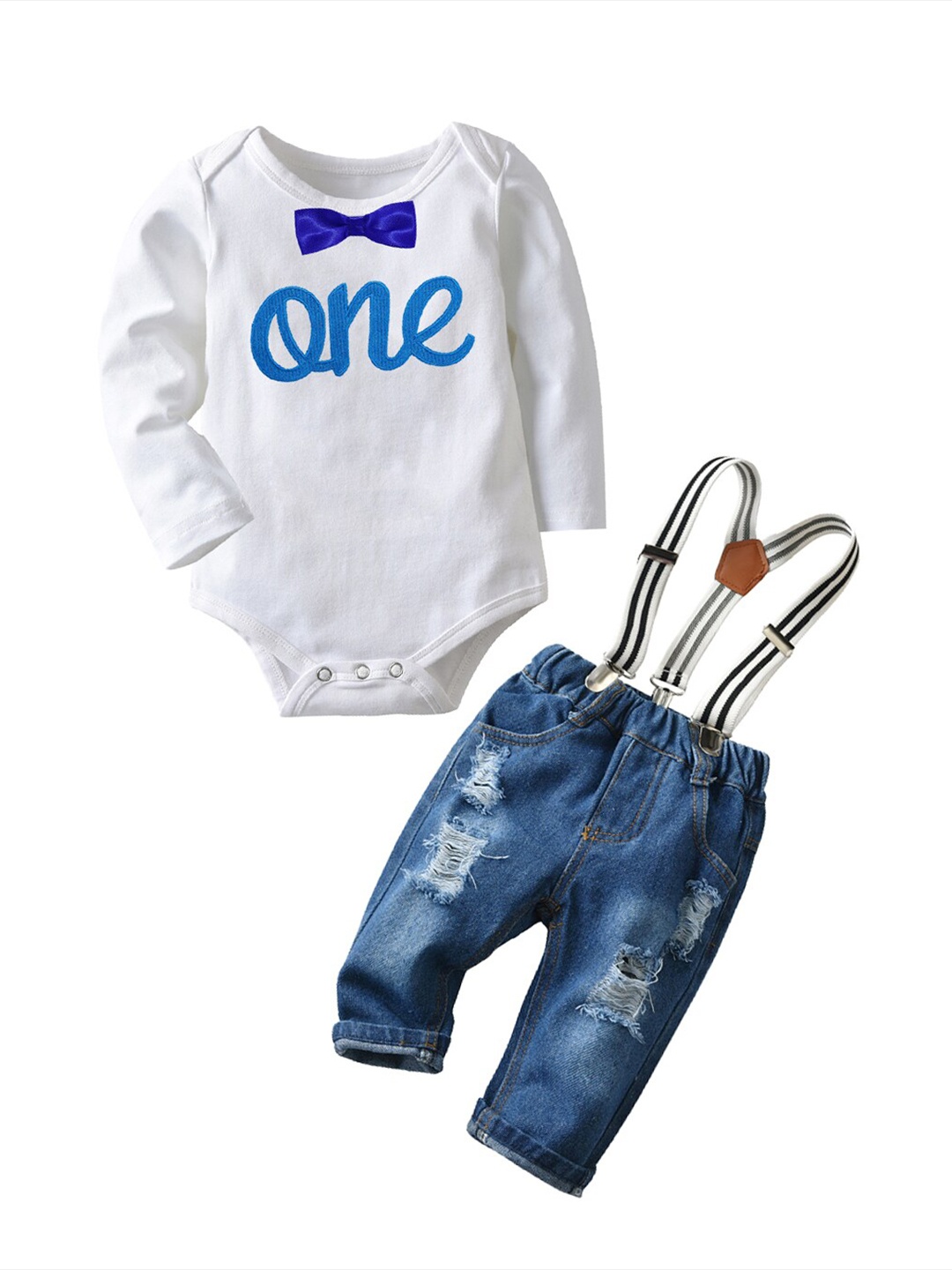 

StyleCast Boys White & Blue Typography Printed Shirt with Trousers