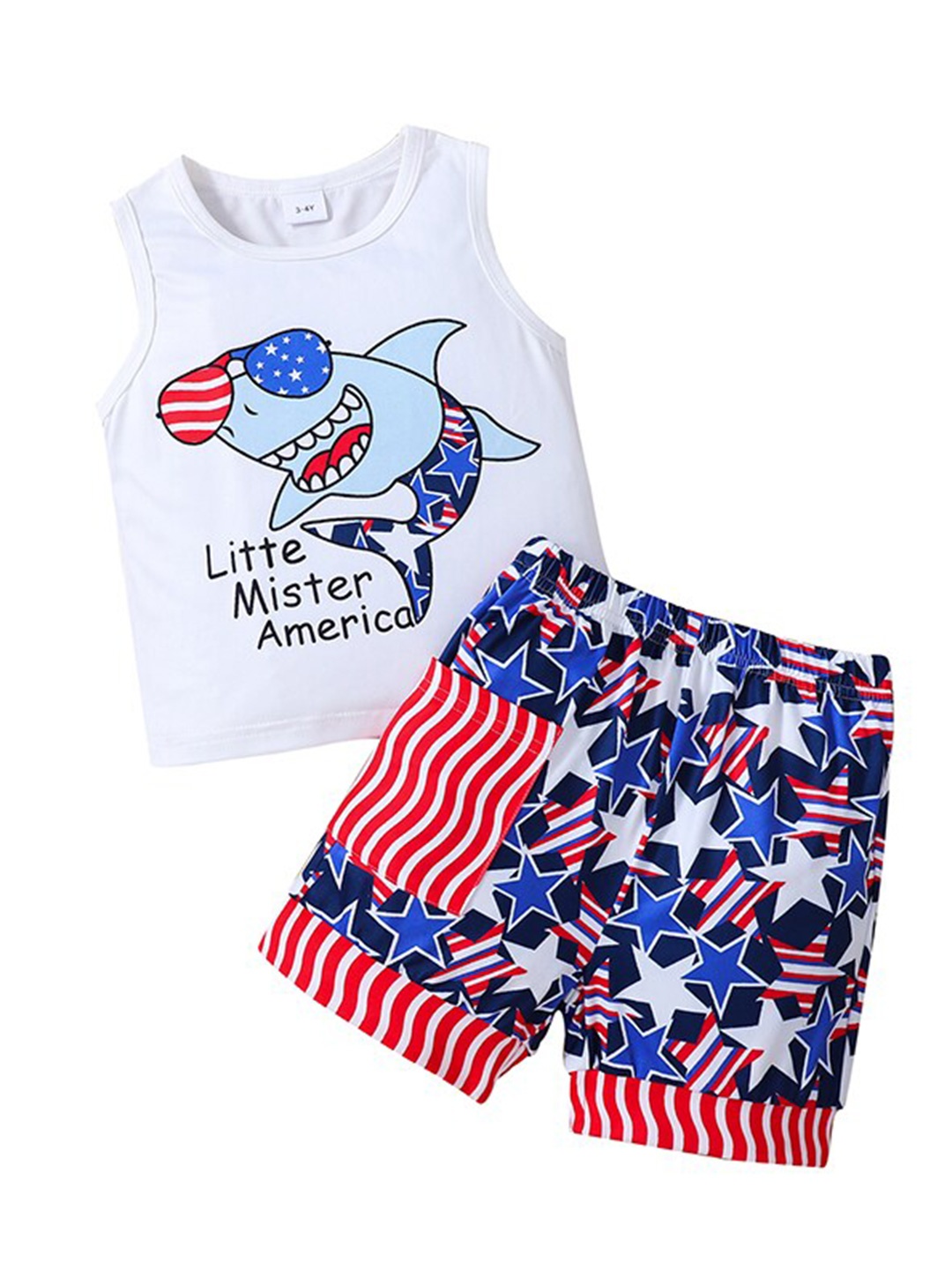 

StyleCast Boys White Printed T-shirt With Shorts