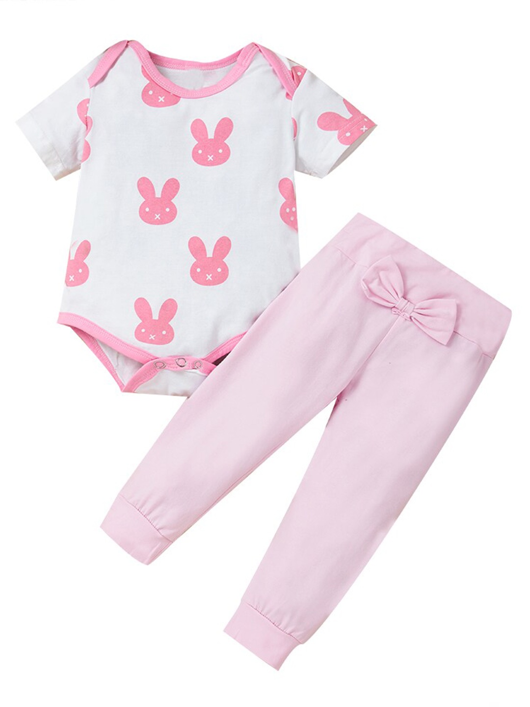 

StyleCast Girls Pink Printed Bodysuit with Pyjamas
