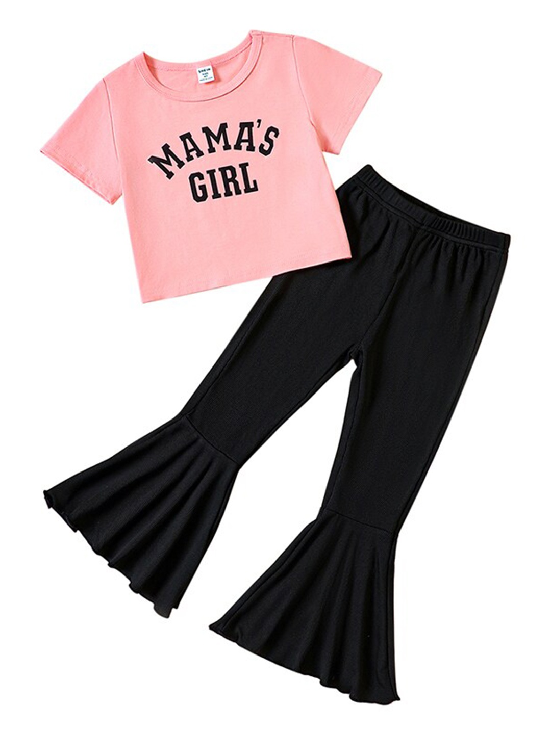

StyleCast Girls Pink Typography Printed T-shirt With Trouser