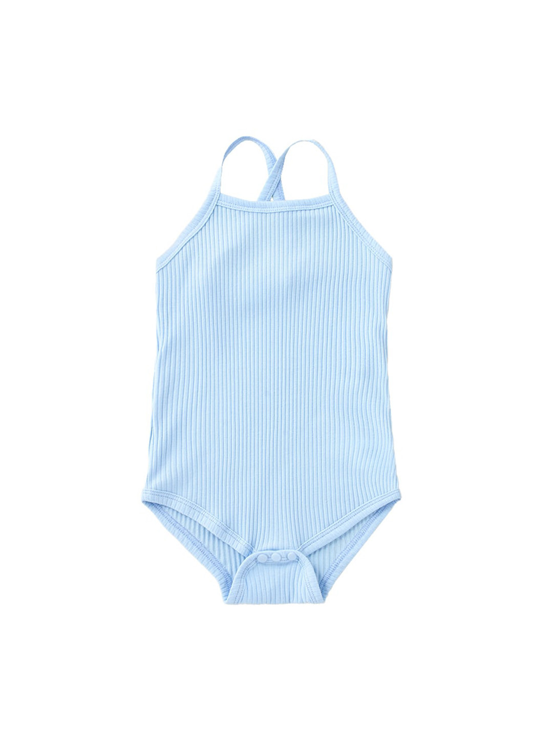 

StyleCast Blue Infant Boys Striped Shoulder Cotton Straps Sleeveless Bodysuit
