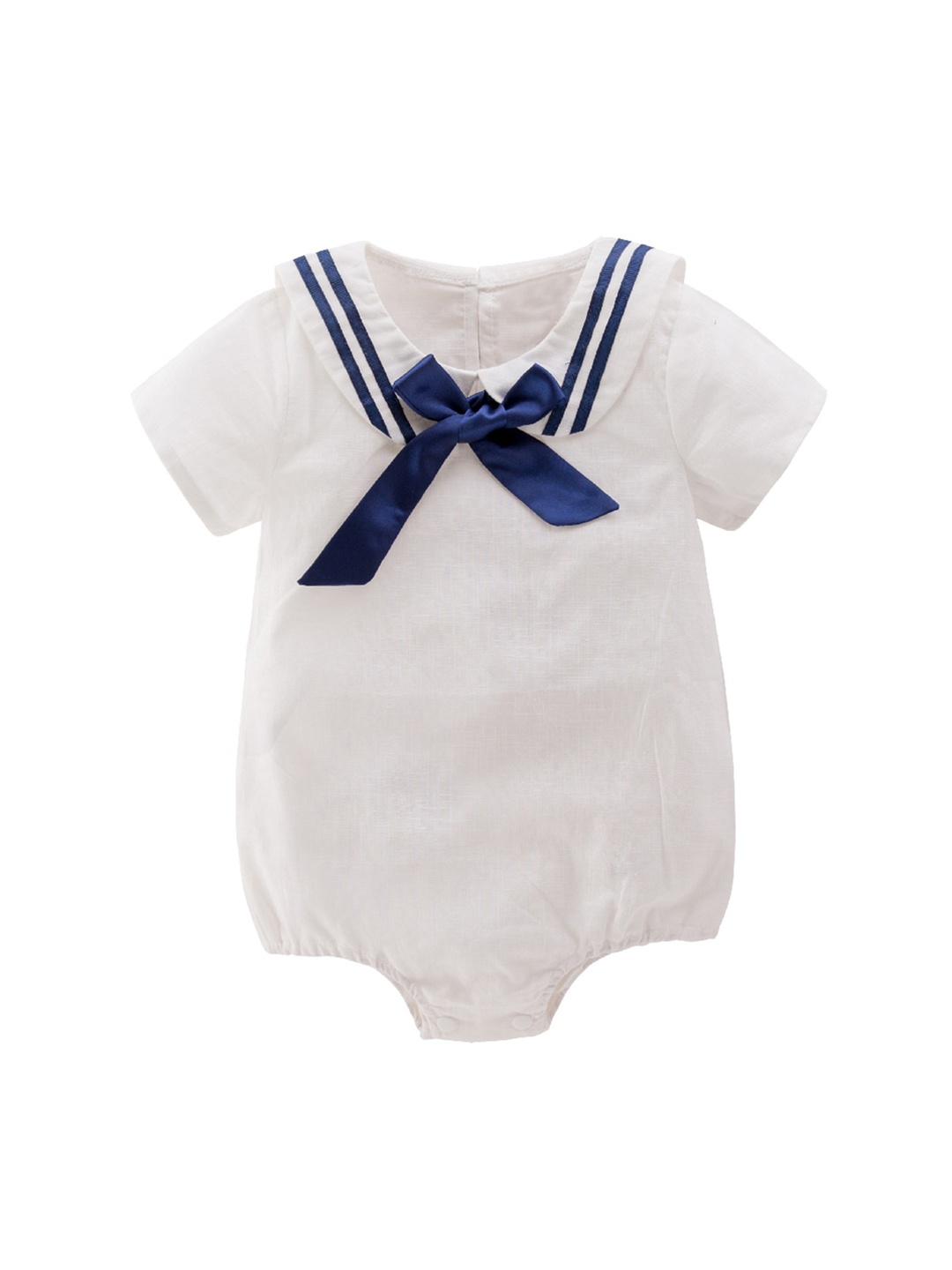 

StyleCast Infants Girls White & Blue Bow Detailed Cotton Bodysuit
