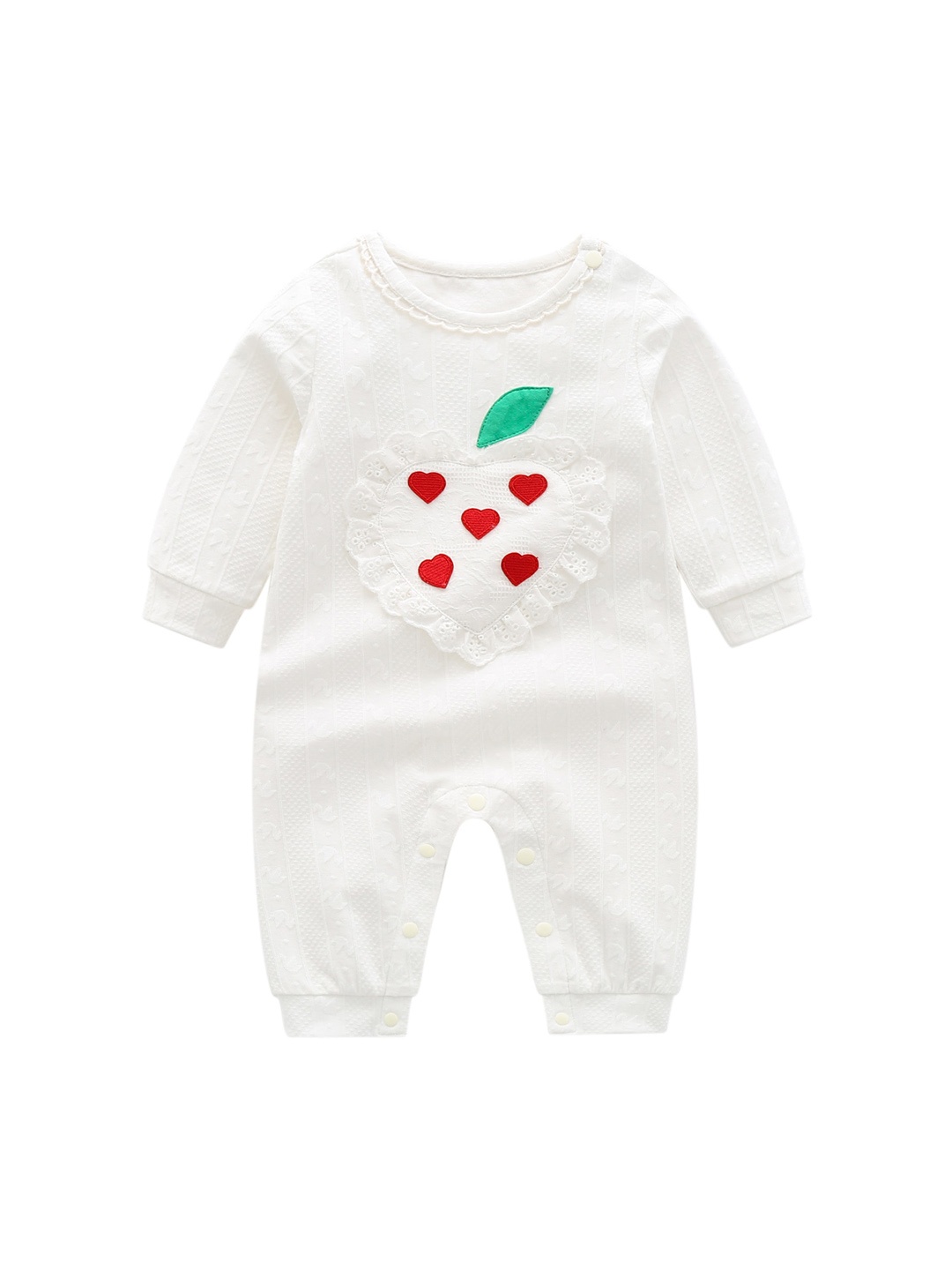 

StyleCast Infant Girls White Graphic Printed Cotton Romper