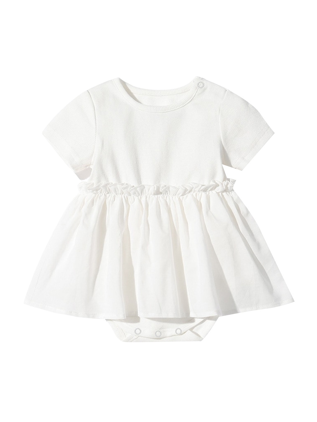 

StyleCast Infants White Self Design Cotton Bodysuit