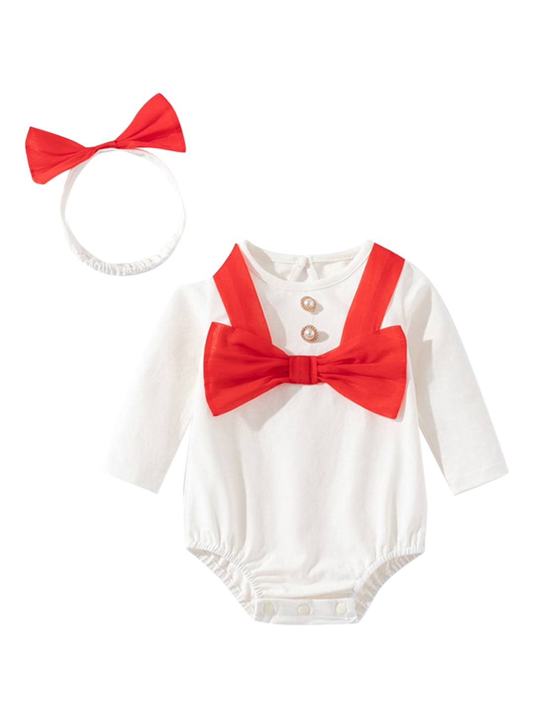 

StyleCast White Infant Girls Cotton Bodysuit & Headband