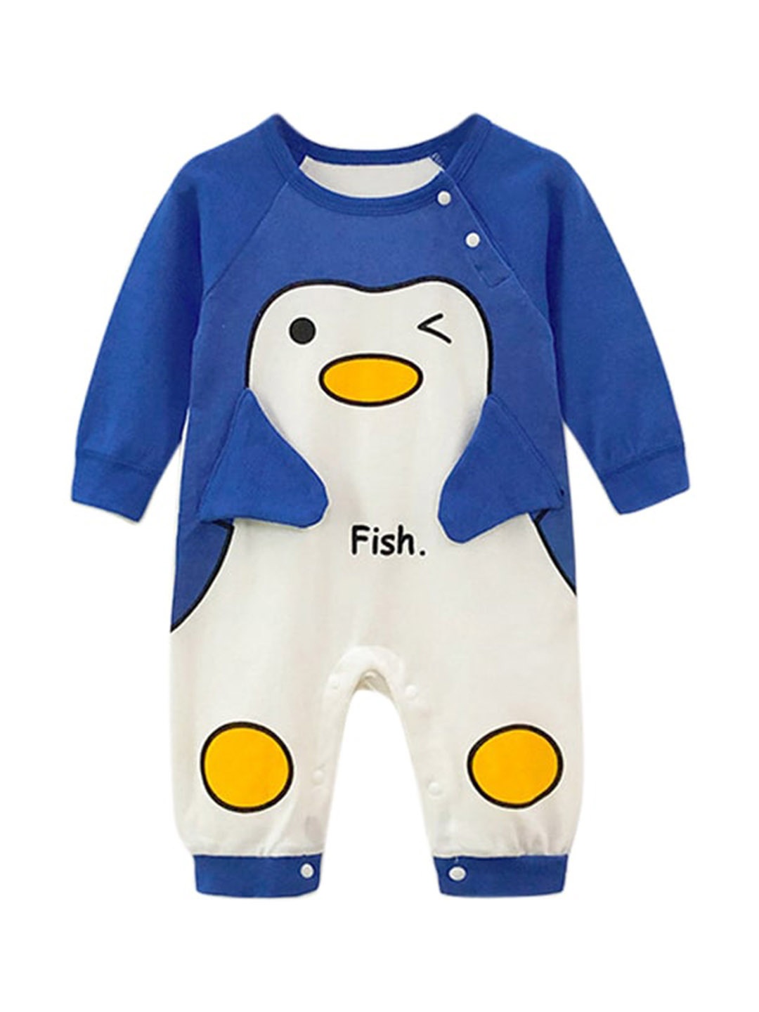 

StyleCast Boys Graphic Printed Cotton Rompers, Blue