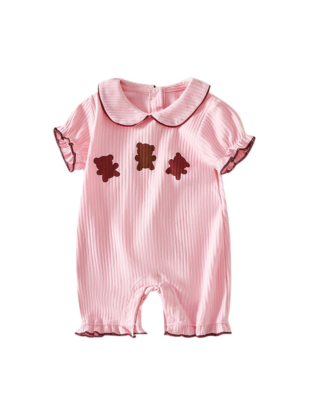 

StyleCast Pink Infants Girls Printed Cotton Rompers