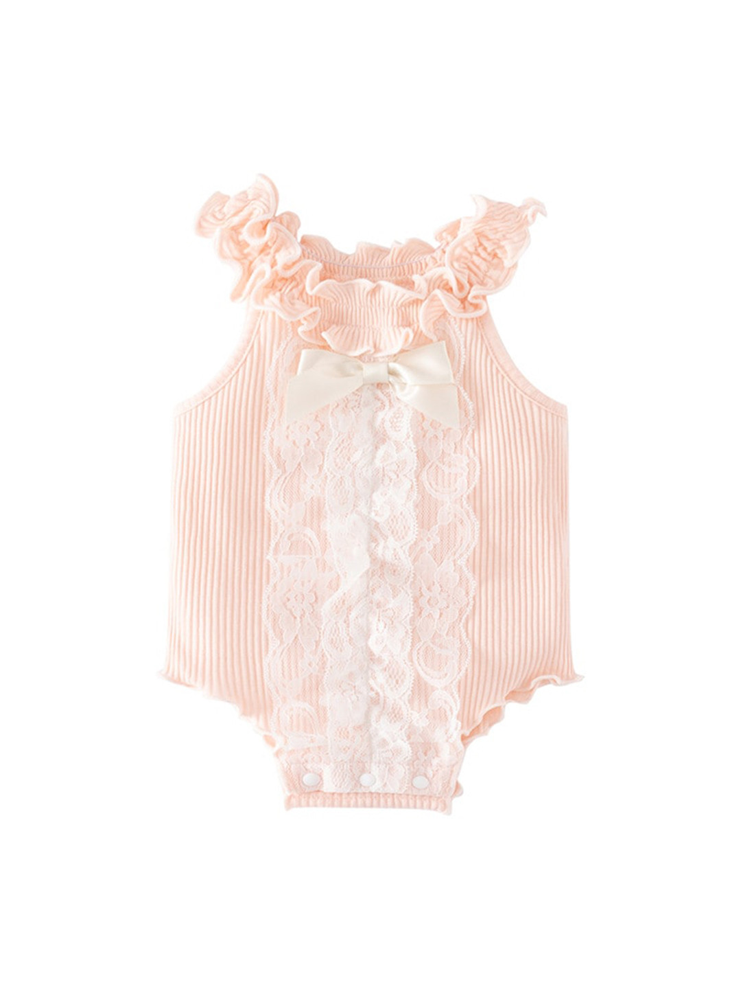 

StyleCast Infants Girls Pink Striped Cotton Bodysuit