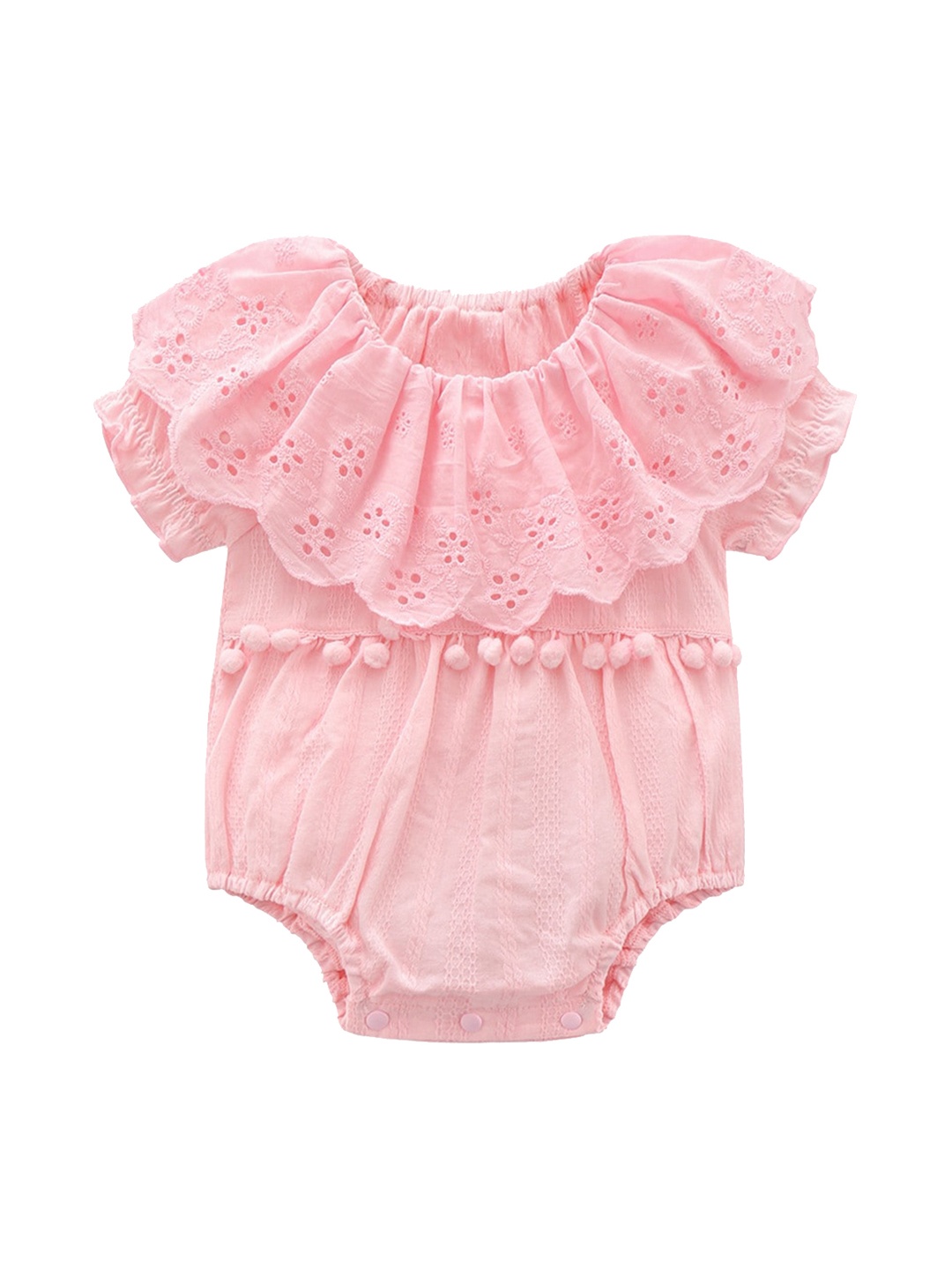 

StyleCast Infant Girls Pink Cotton Schiffli Bodysuit