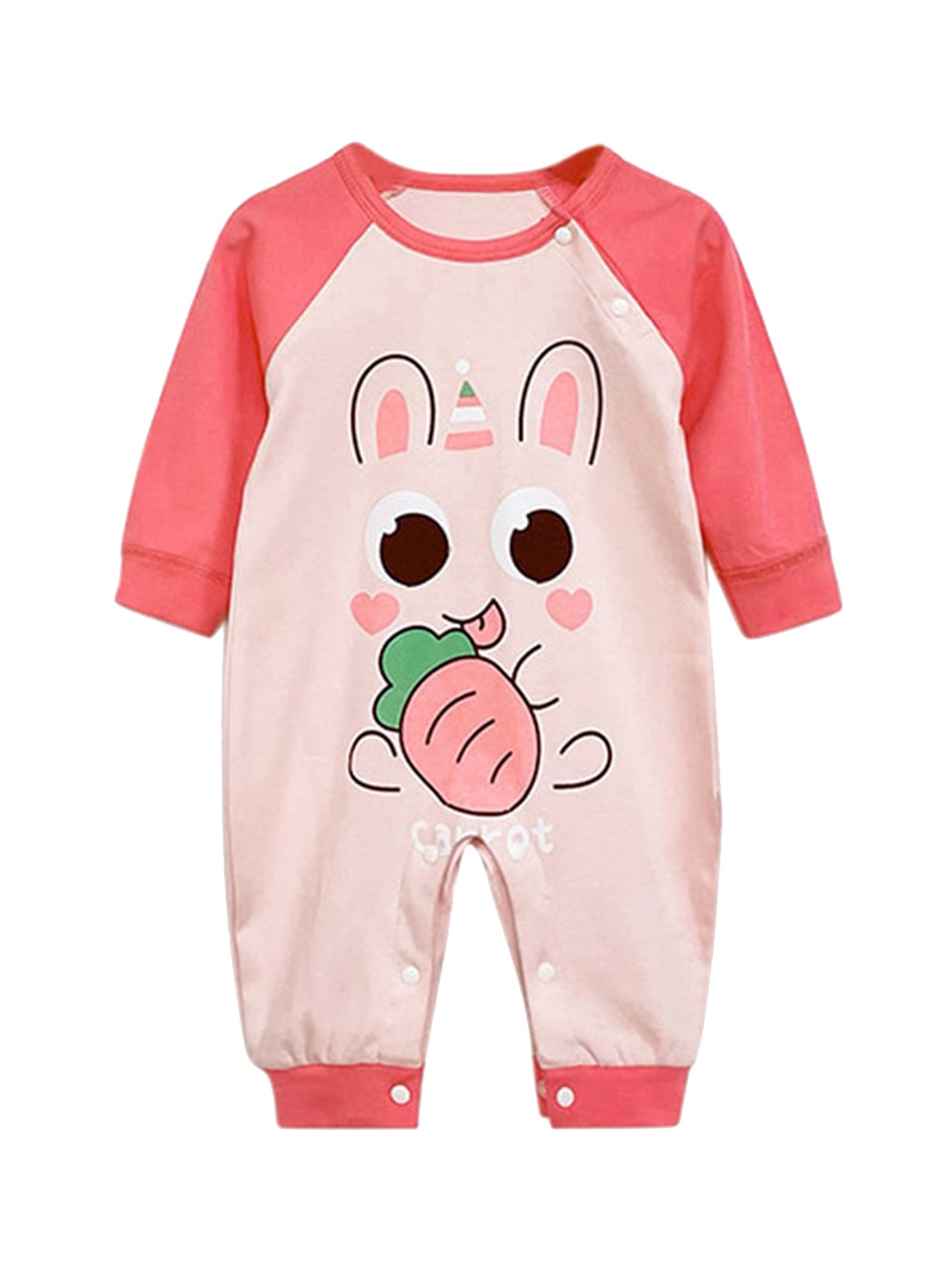 

StyleCast Infant Girls Pink Printed Cotton Rompers