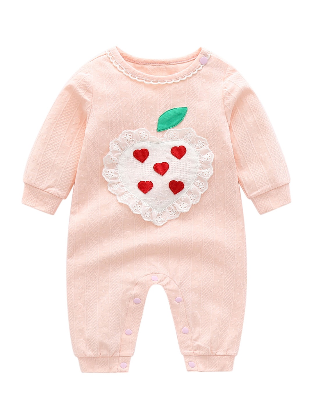 

StyleCast Infant Girls Pink Embellished Cotton Rompers