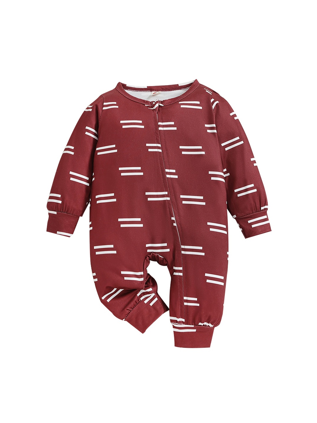 

StyleCast Infant Boys Maroon Printed Cotton Rompers