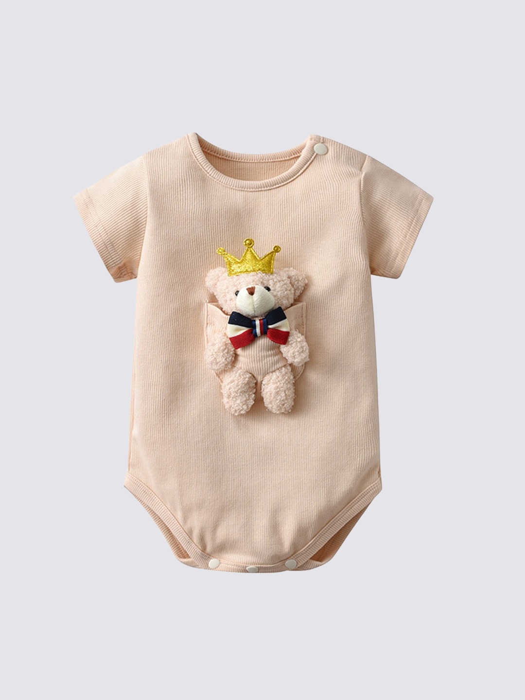 

StyleCast Infants Beige Self Design Cotton Bodysuit