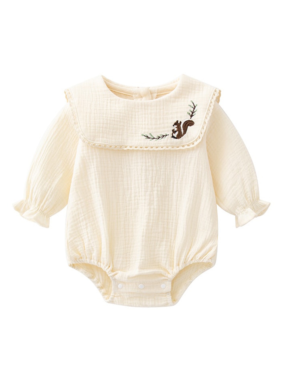 

StyleCast Infant Beige Self Design Cotton Bodysuit