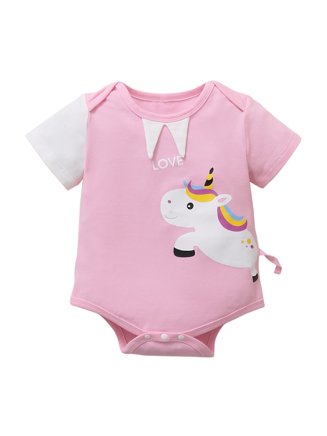 

StyleCast Pink Infant Girls Unicorn Printed Cotton Bodysuit