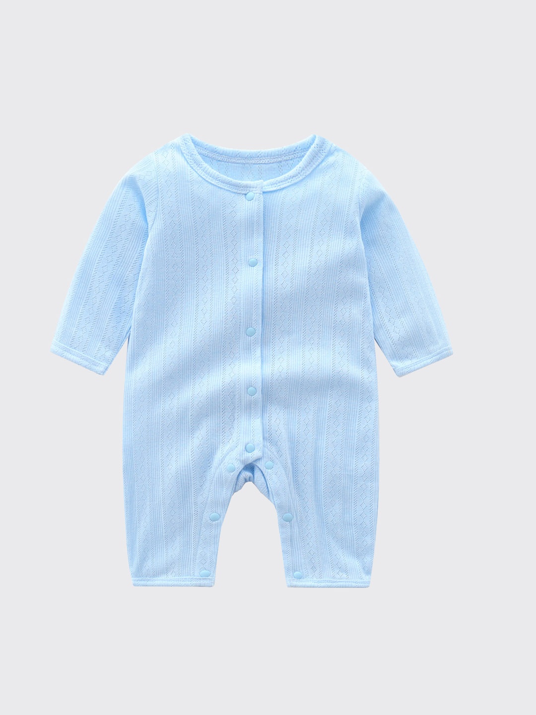 

StyleCast Infant Boys Blue Self-Design Cotton Rompers