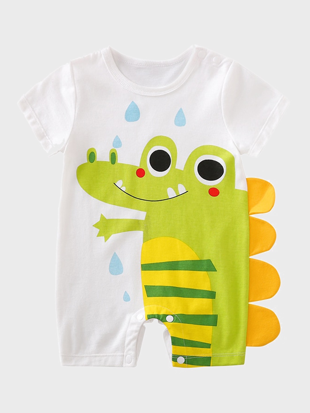 

StyleCast Infant Boys White Conversational Printed Cotton Rompers