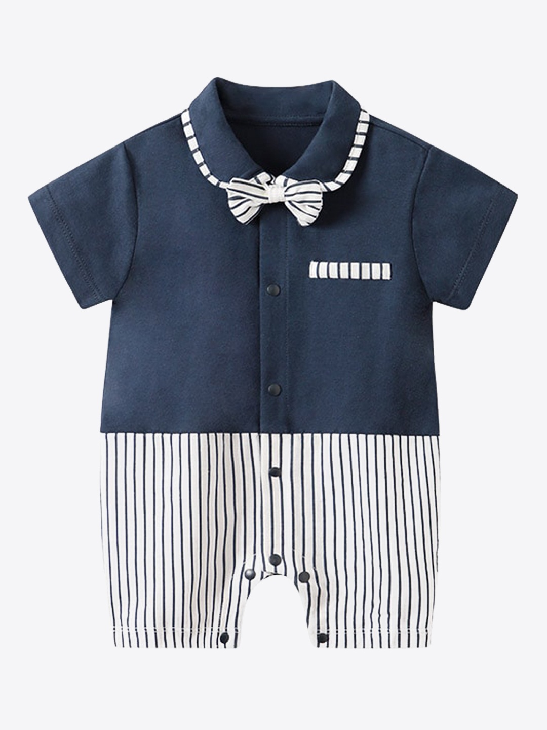 

StyleCast Infant Boys Navy Blue Cotton Rompers