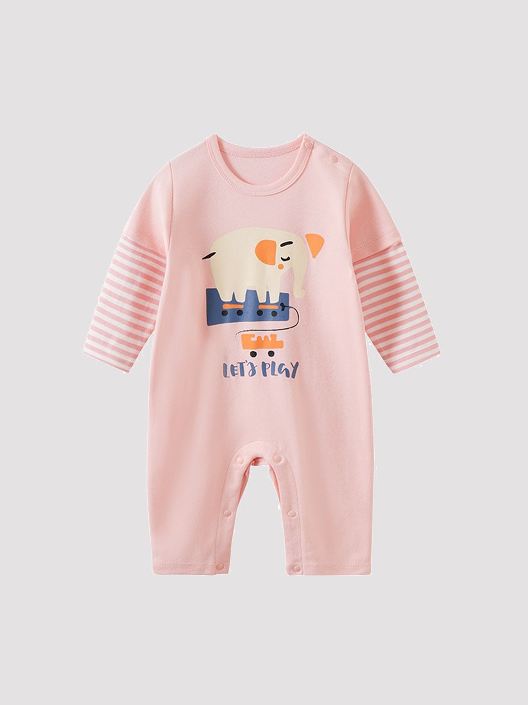 

StyleCast Infant Girls Pink Printed Cotton Rompers