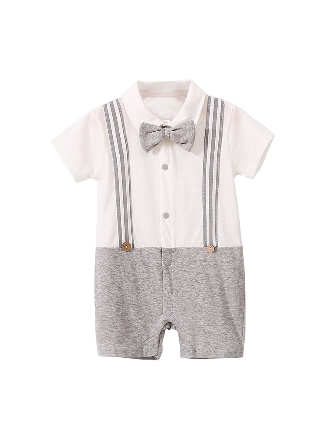 

StyleCast Infant Boys White Cotton Rompers