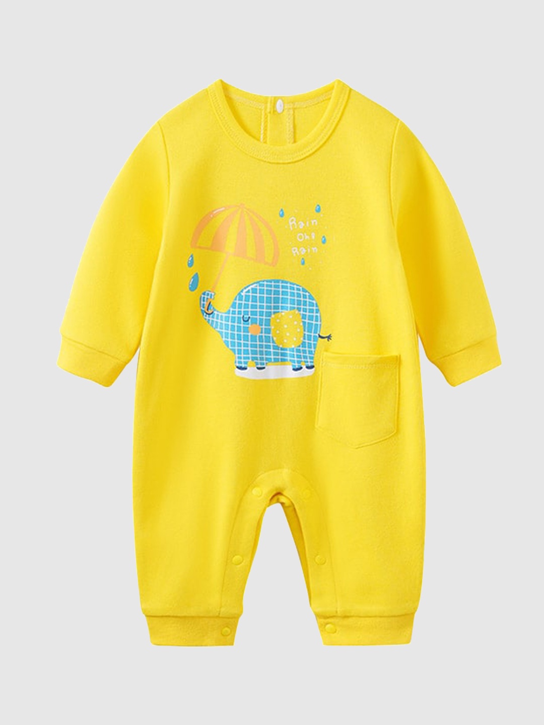 

StyleCast Infant Boys Yellow Printed Cotton Rompers