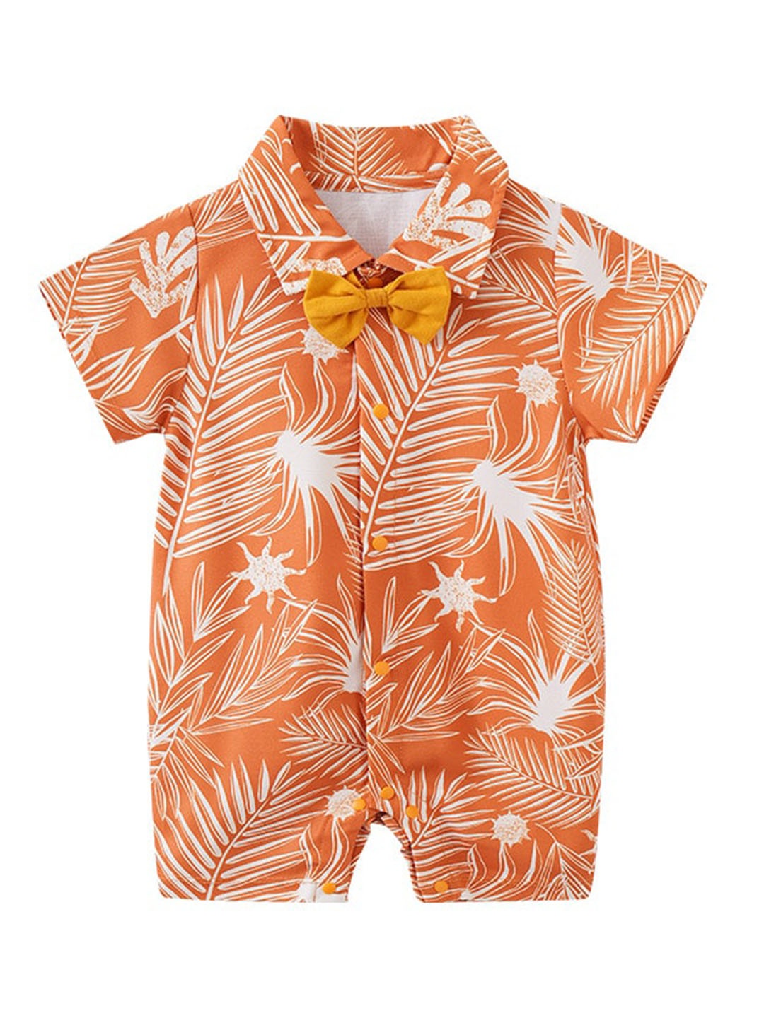 

StyleCast Orange Infant Boys Printed Cotton Rompers