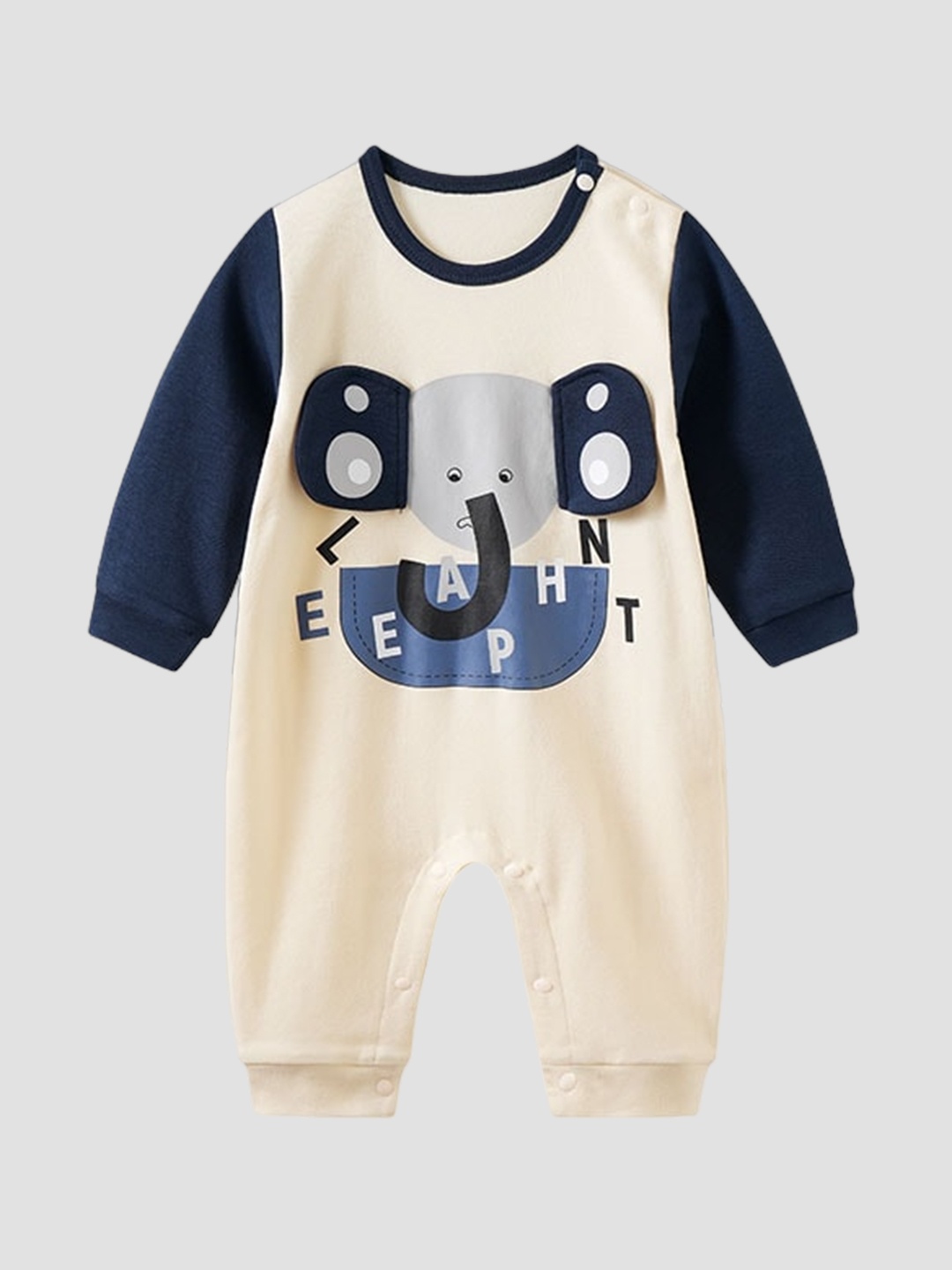 

StyleCast Infant Boys Beige Printed Cotton Rompers