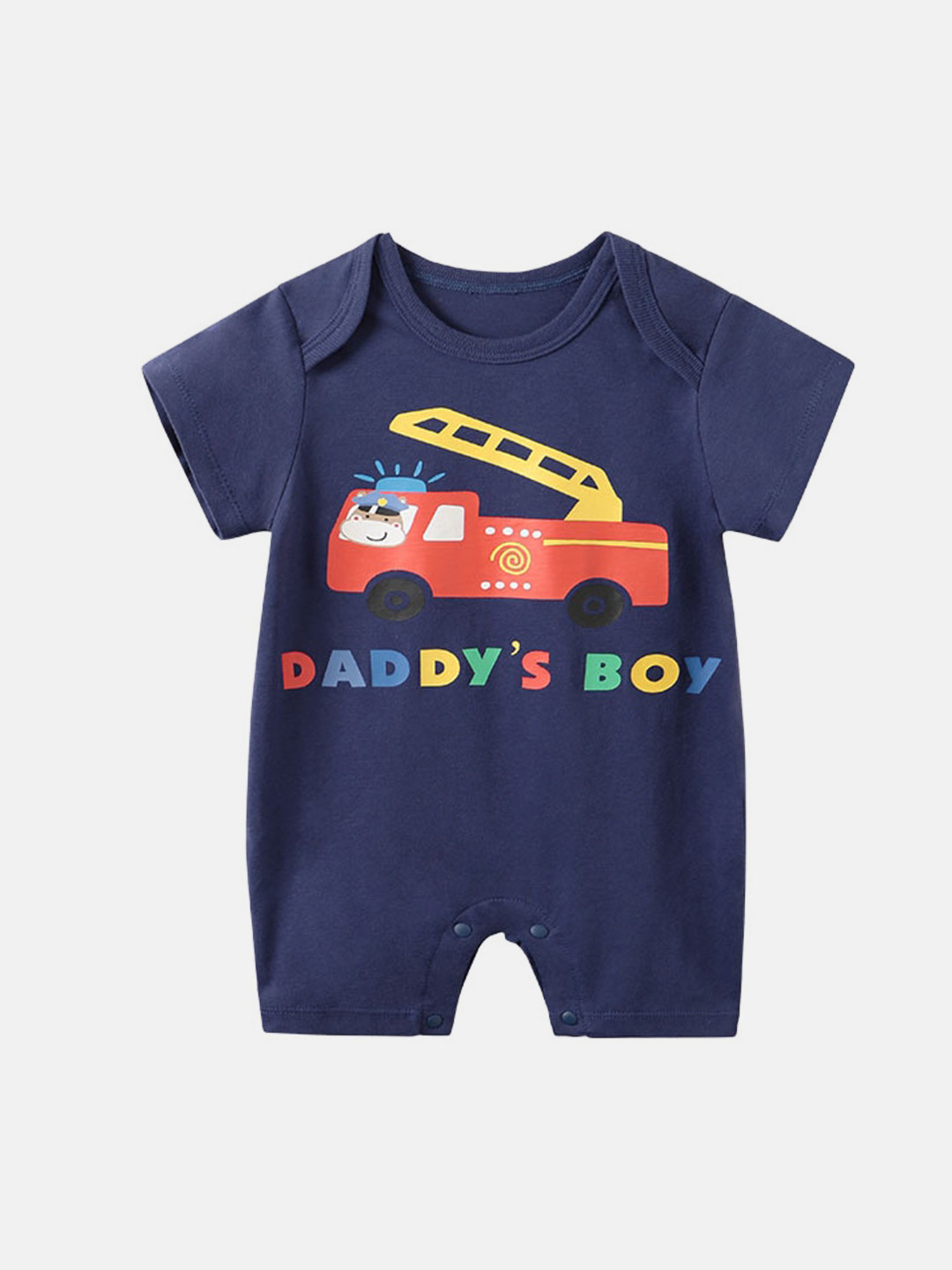 

StyleCast Infant Boys Navy Blue Printed Pure Cotton Rompers