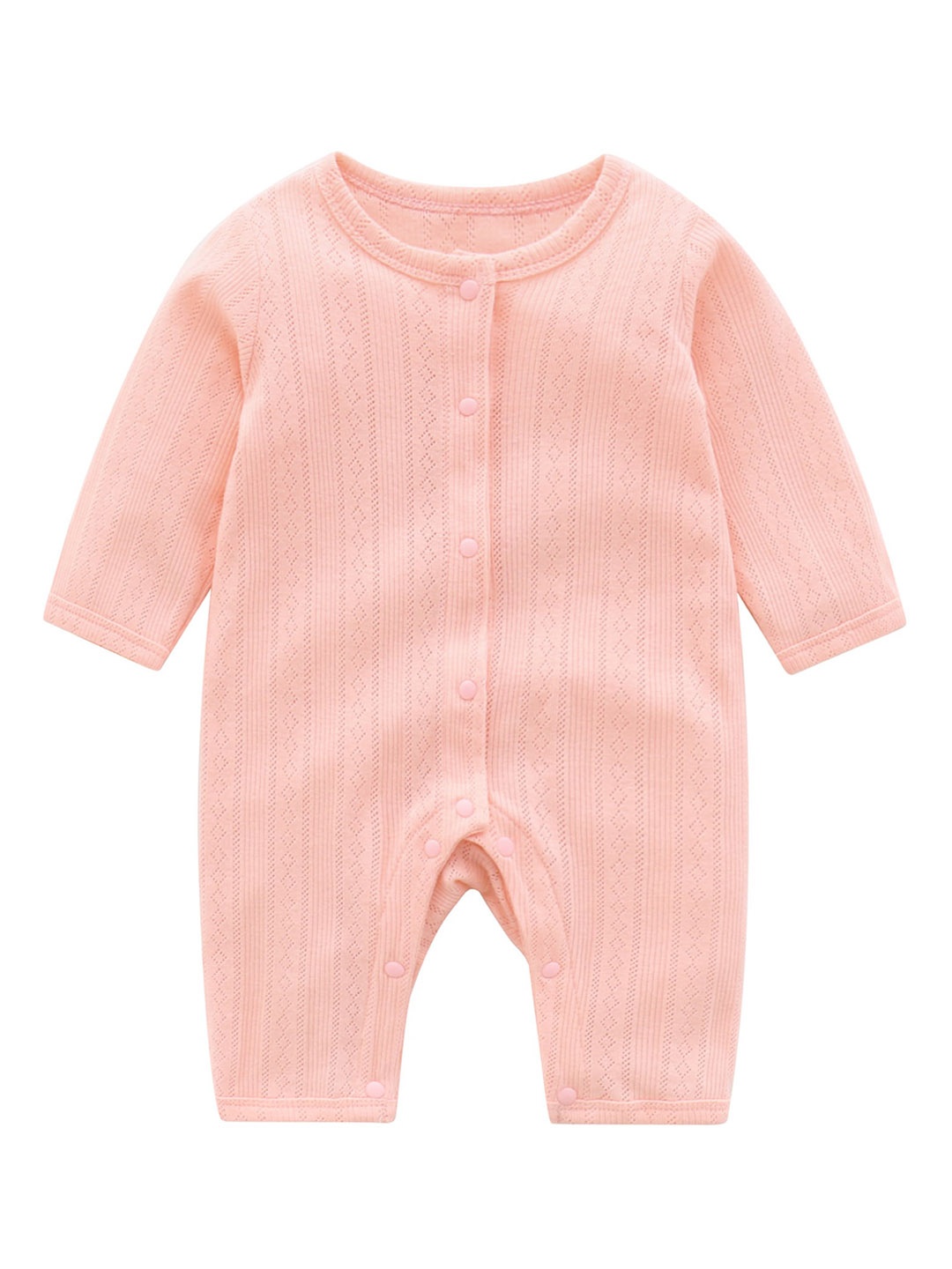 

StyleCast Infant Girls Pink Self Design Cotton Rompers