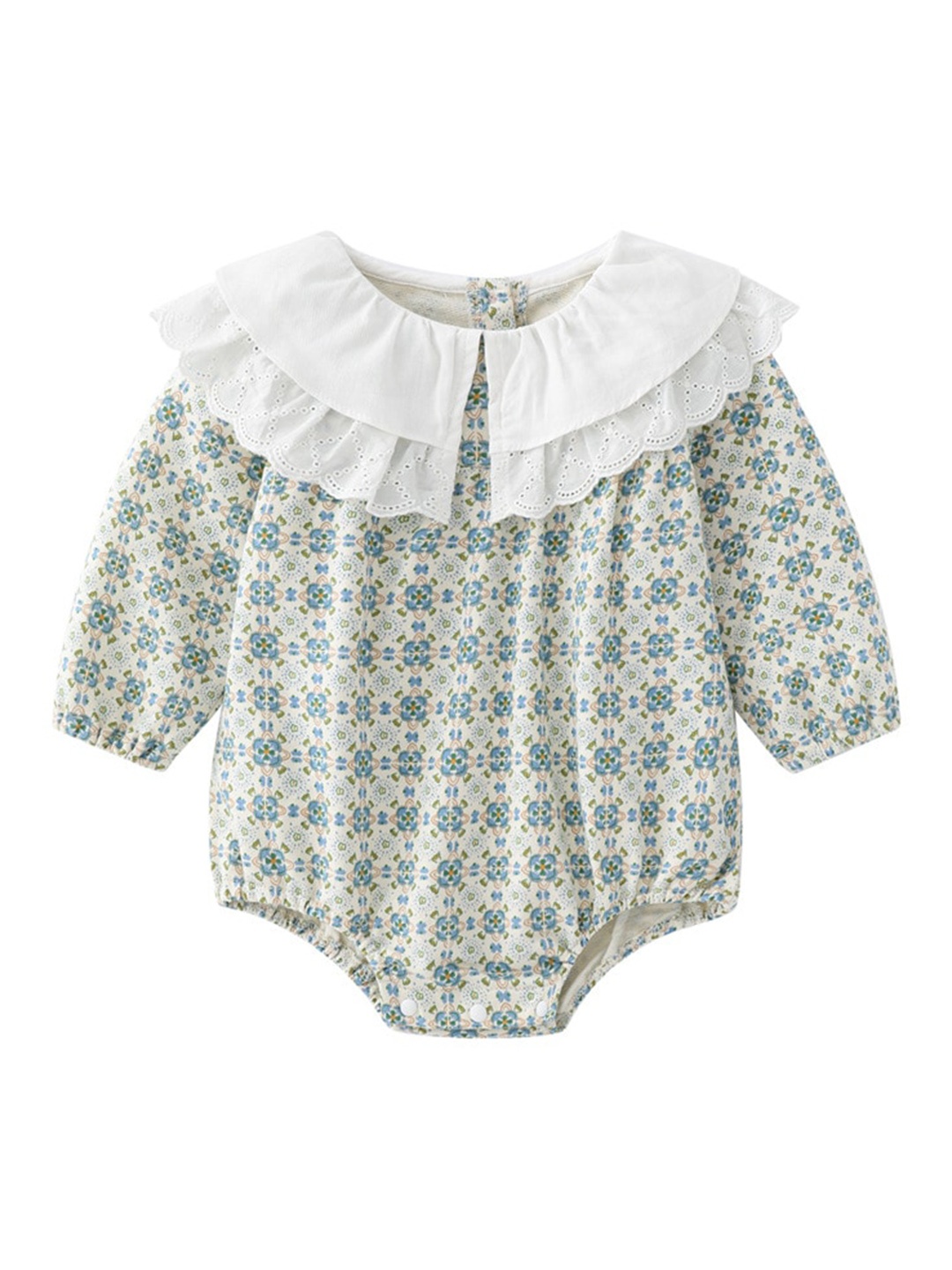 

StyleCast Infants Girls Green & White Printed Cotton Bodysuit