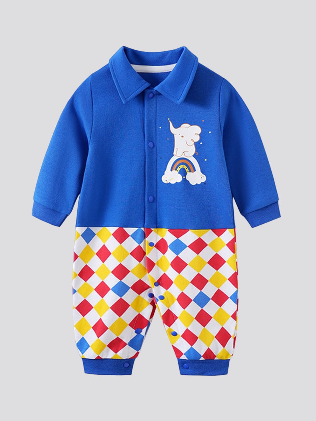 

StyleCast Infant Boys Blue Printed Cotton Rompers