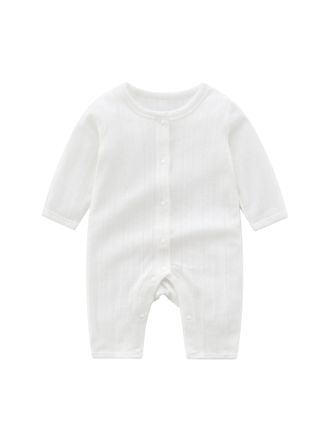 

StyleCast Infants White Self Design Cotton Romper