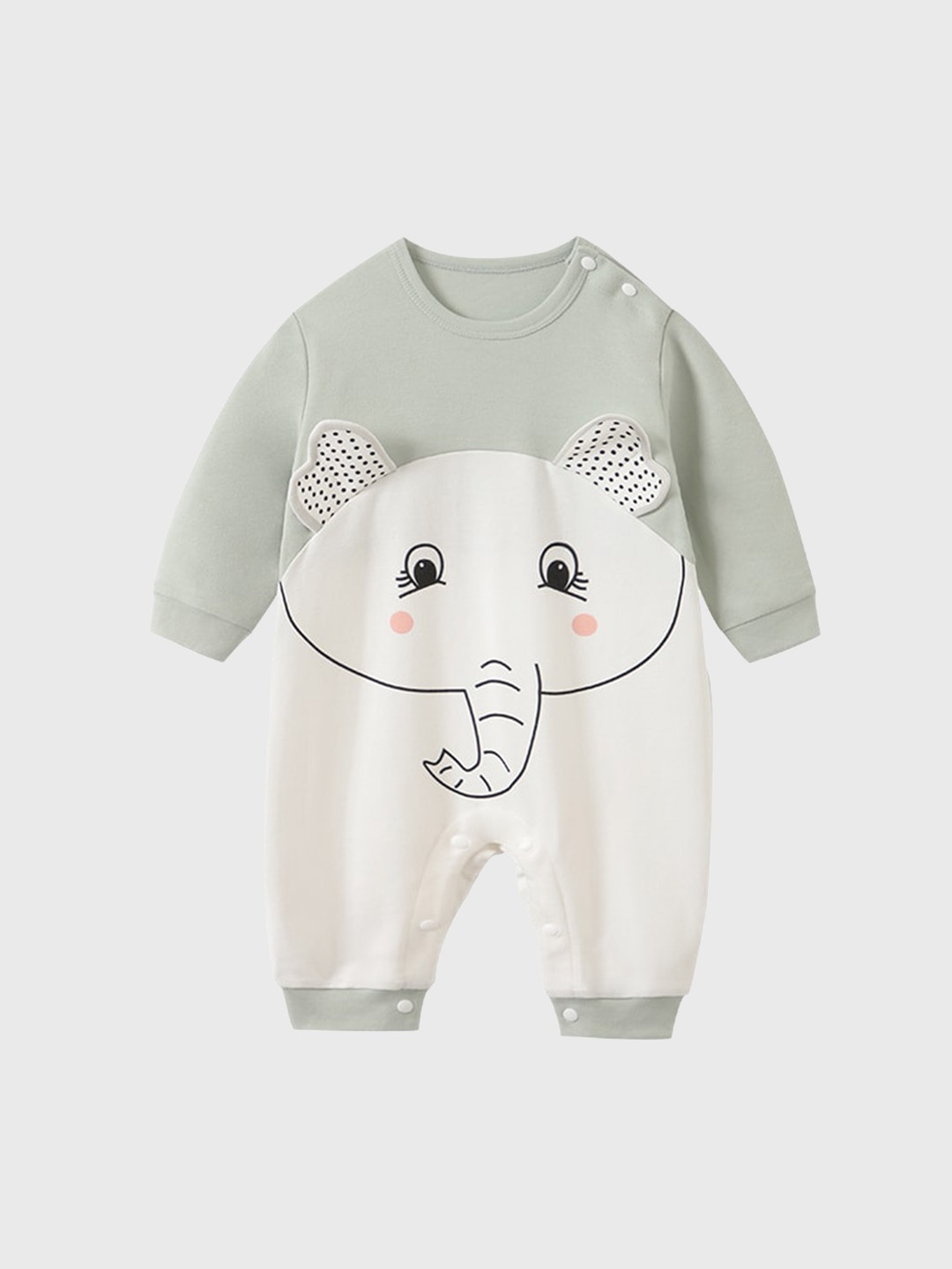 

StyleCast Infant Boys Grey Printed Cotton Rompers