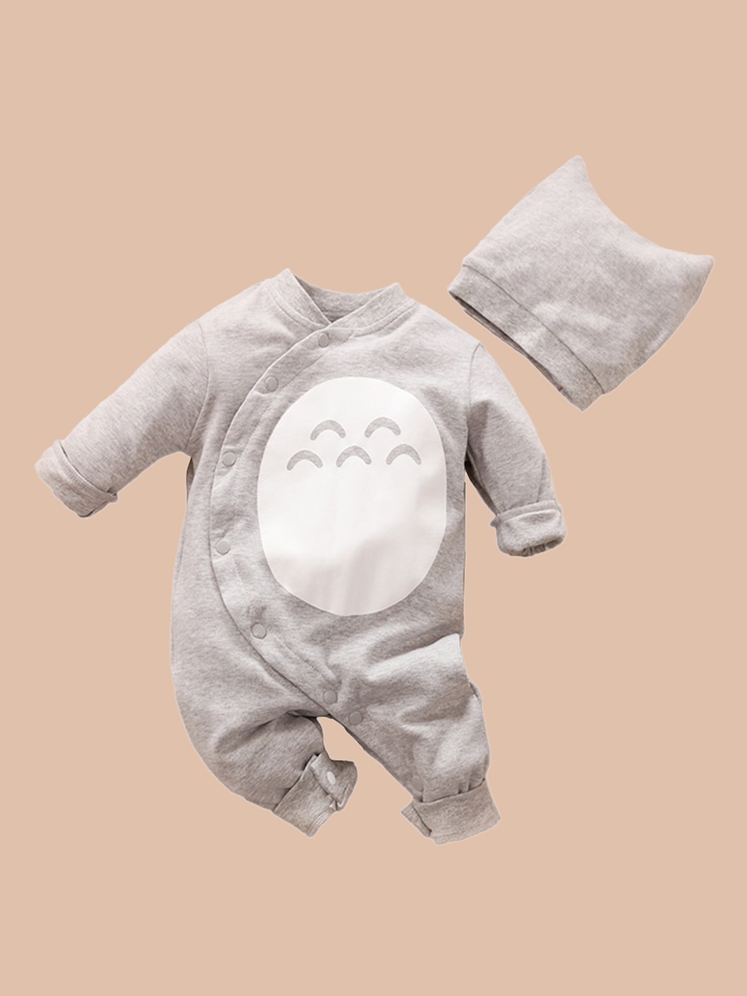 

StyleCast Infant Boys Grey & White Printed Cotton Romper