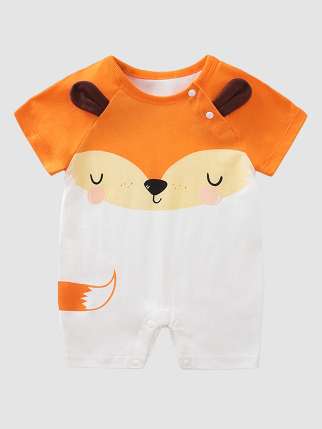 

StyleCast Infant Boys Orange Printed Pure Cotton Rompers