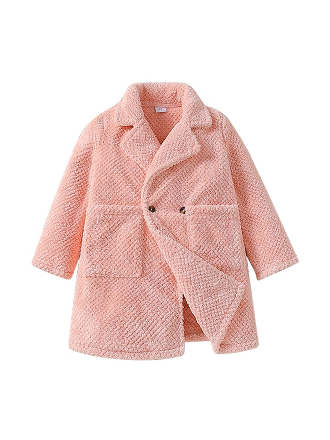 

StyleCast Girls Pink Double-Breasted Trench Coat