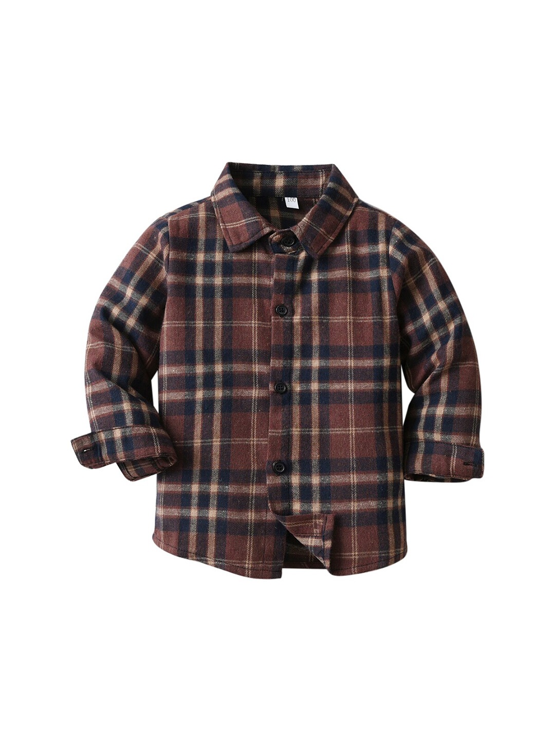 

StyleCast Boys Brown Tartan Checked Casual Shirt
