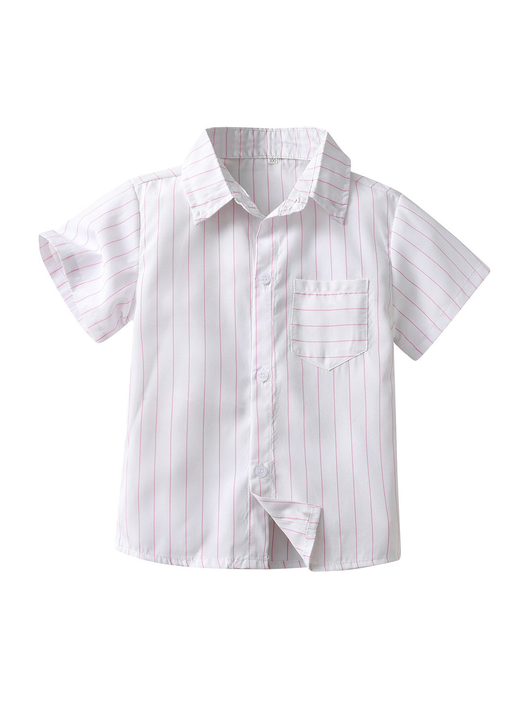 

StyleCast Boys White Vertical Striped Casual Shirt