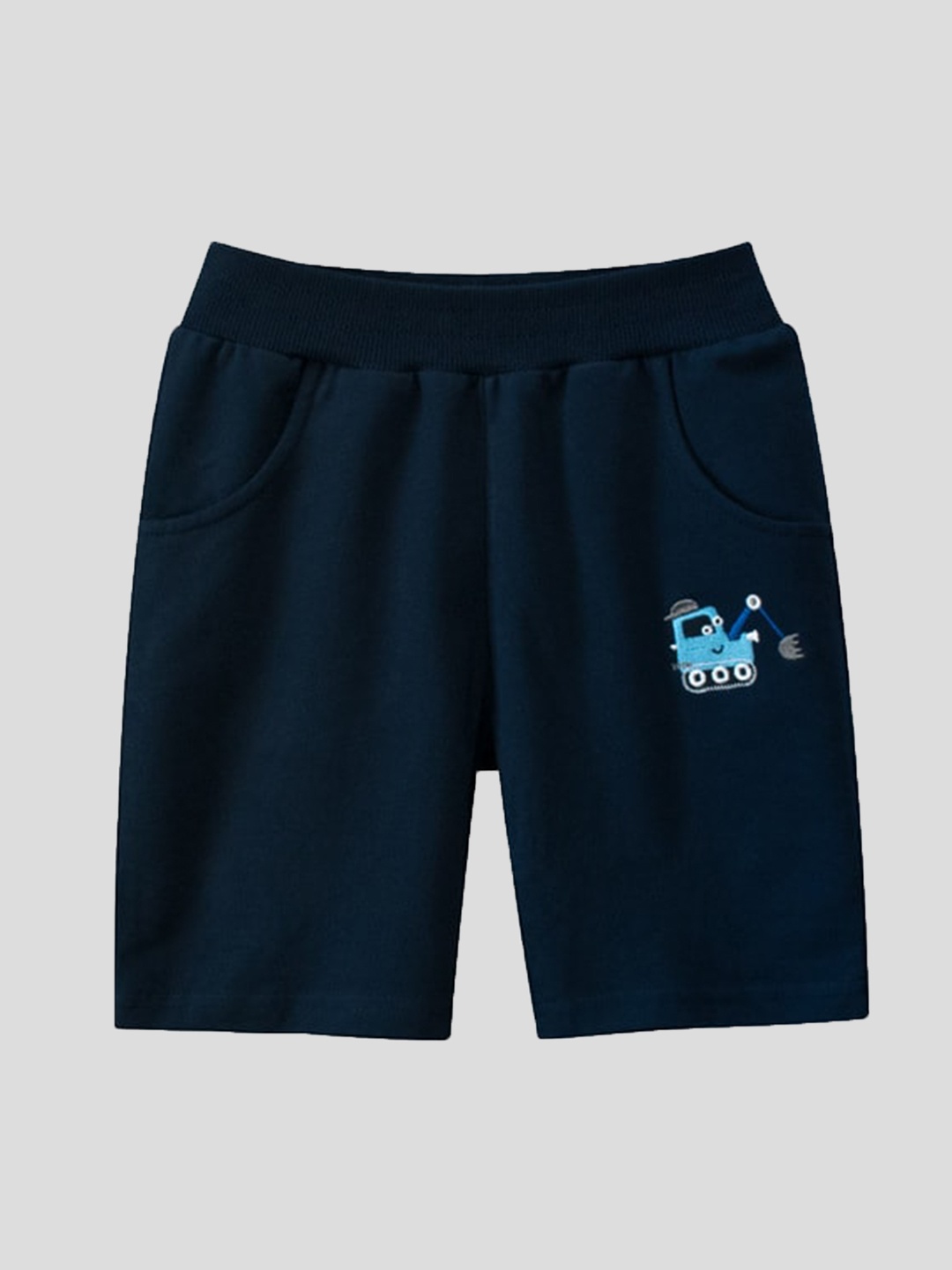 

StyleCast Boys Navy Blue Graphic Printed Rapid Dry Mid-Rise Cotton Shorts