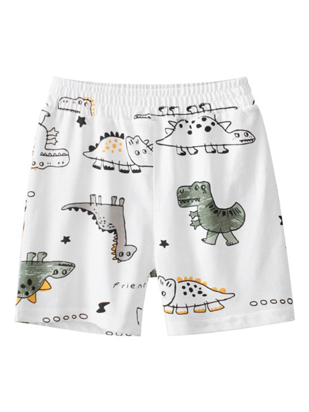 

StyleCast Boys White Mid-Rise Conversational Printed Rapid-Dry Cotton Shorts